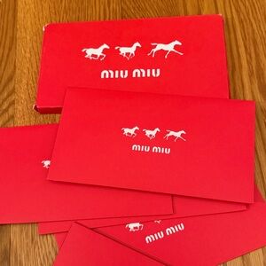 Miu Miu Beauty Year of Horse set of 5 envelopes in the box.